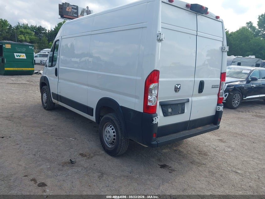 Vin: 3c6lrvcg8re153200, lot: 45642235, ram promaster 2500 tradesman high roof 136 wb w/pass seat 20243