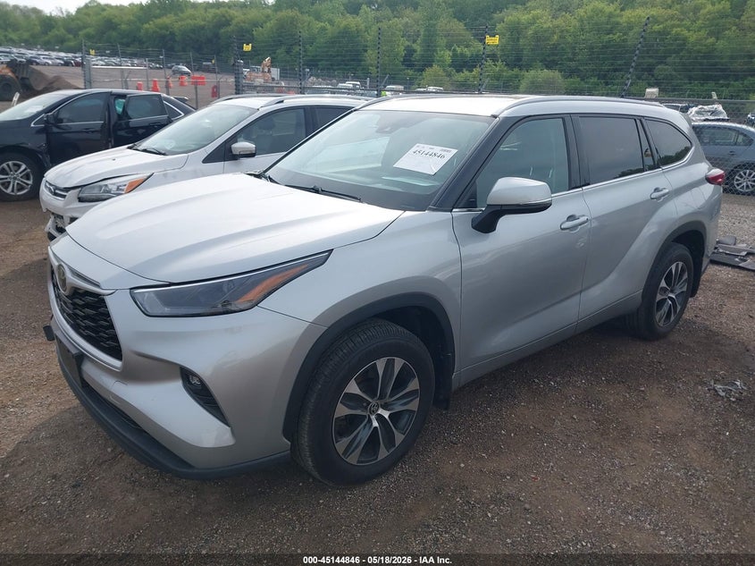 Vin: 5tdgzrbh8ns579920, lot: 45642485, toyota highlander xle 20222