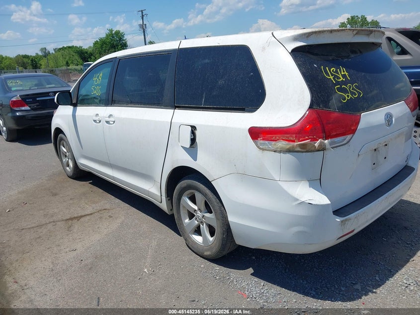 2012 Toyota Sienna 2.7 Le 8 Passenger white Lot 111045145235 Vin 5TDKA3DC5CS011802