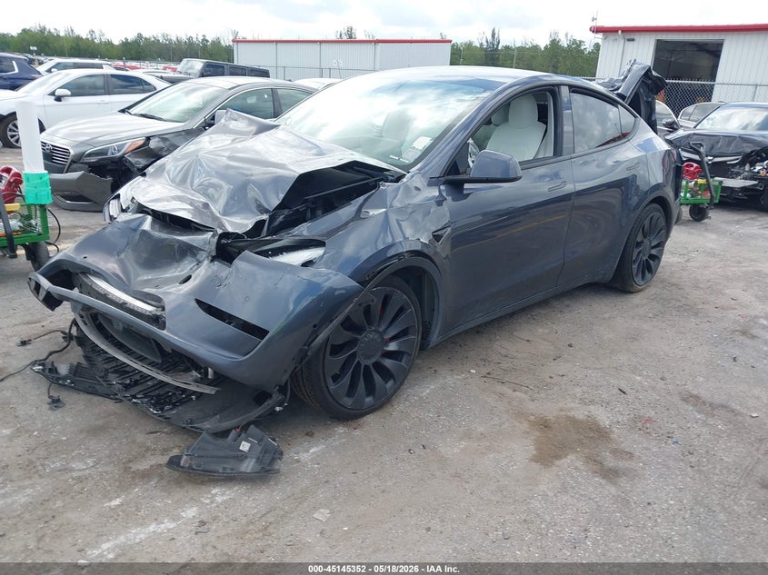 Vin: 7saygdef8nf453586, lot: 45642991, tesla model y performance dual motor all-wheel drive 20222