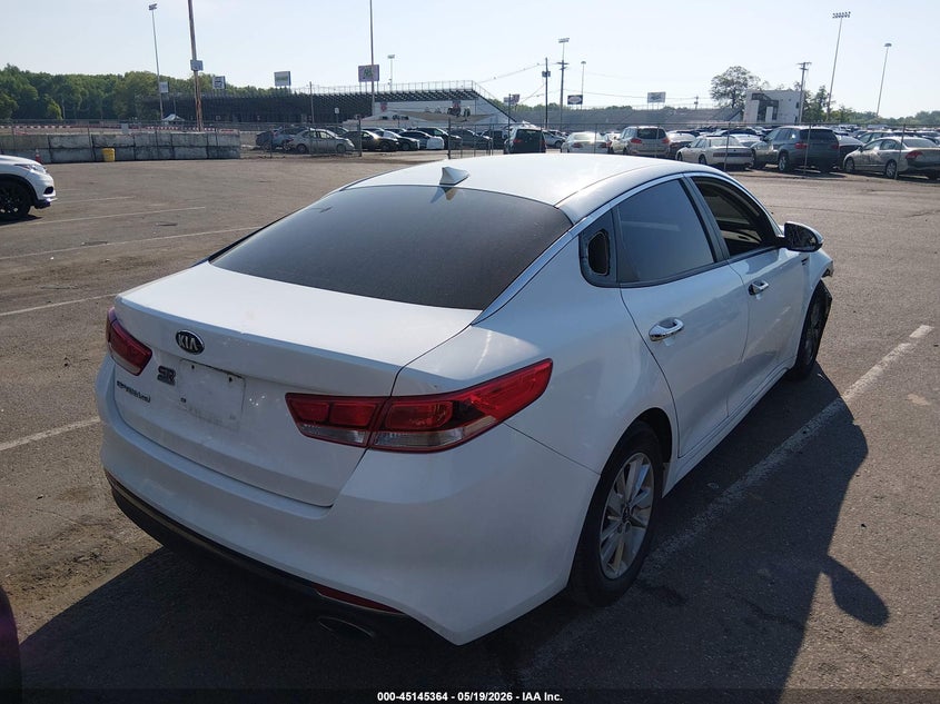 Vin: 5xxgt4l31gg058162, lot: 45643003, kia optima lx 20164