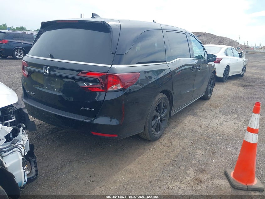 Vin: 5fnrl6h71pb037749, lot: 45643114, honda odyssey sport 20234