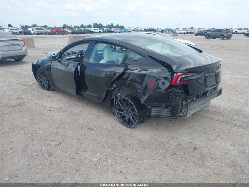 Vin: 5yj3e1ea6sf886321, lot: 45643117, tesla model 3 long range rear-wheel drive/standard rear-wheel drive 20253
