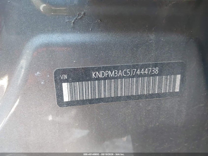 VIN KNDPM3AC5J7444738 2018 KIA SPORTAGE LX