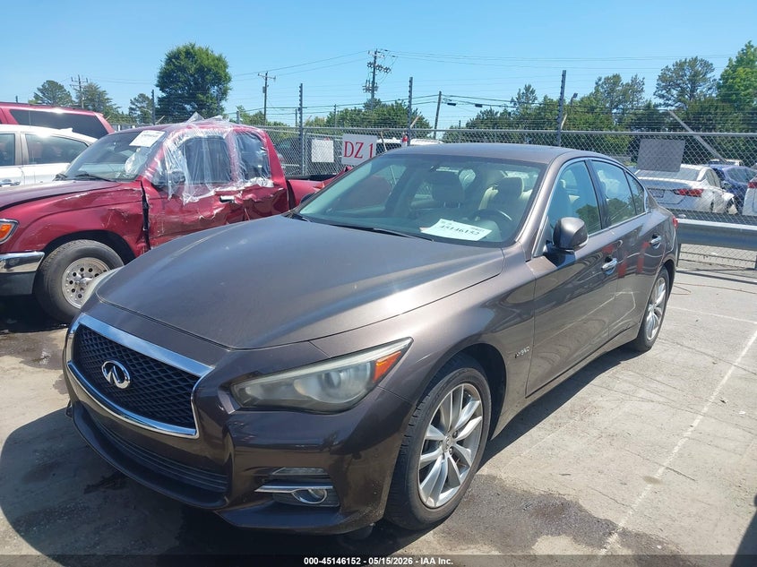Vin: jn1av7ar4em701185, lot: 45643791, infiniti q50 hybrid premium 20142