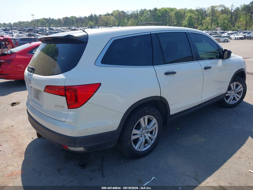 Vin: 5fnyf6h17hb001614, lot: 45644483, honda pilot lx 20174