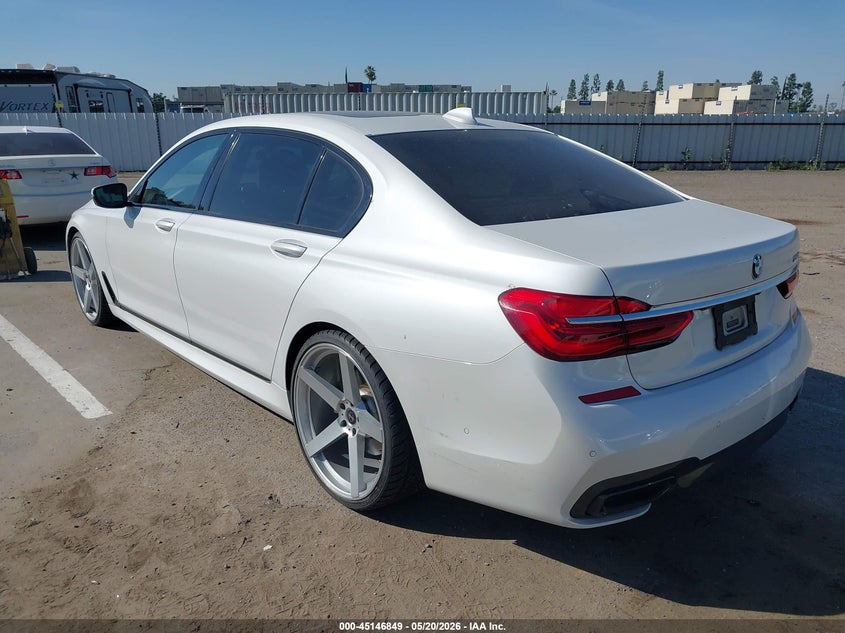 Vin: wba7f0c50hgm20989, lot: 45644488, bmw 750i 20173