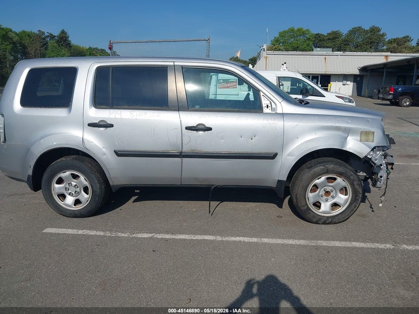 2012 Honda Pilot 3.5 Lx silver Lot 111045146890 Vin 5FNYF3H21CB035399