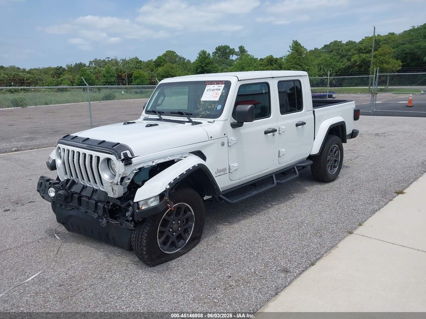 Vin: 1c6hjtfgxpl535679, lot: 45644547, jeep gladiator overland 4x4 20232