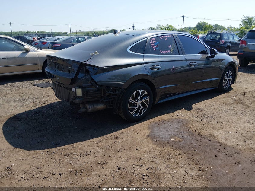 VIN KMHL24JJ2LA009752 2020 HYUNDAI SONATA HYBRID BLUE