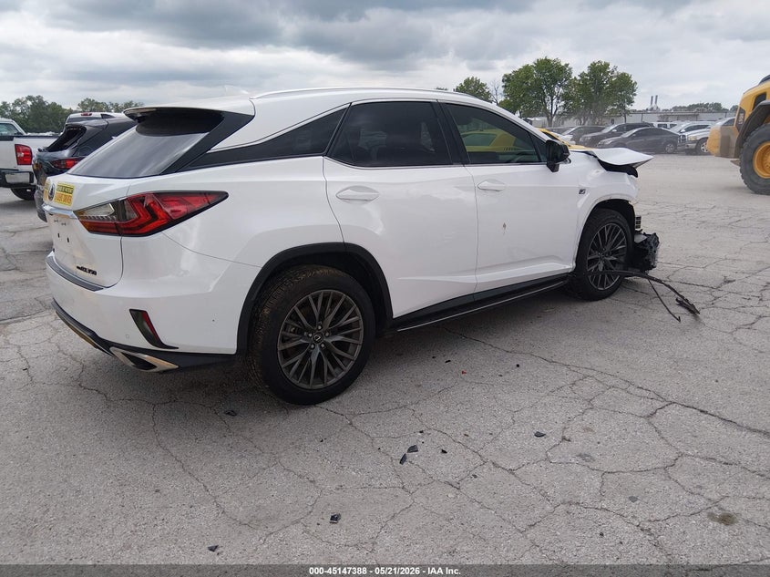 Vin: 2t2bzmca3kc189077, lot: 45645027, lexus rx 350 f sport 20194