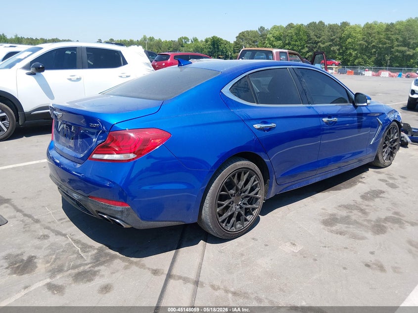 Vin: kmtg64la7lu053348, lot: 45645709, genesis g70 2.0t rwd 20204