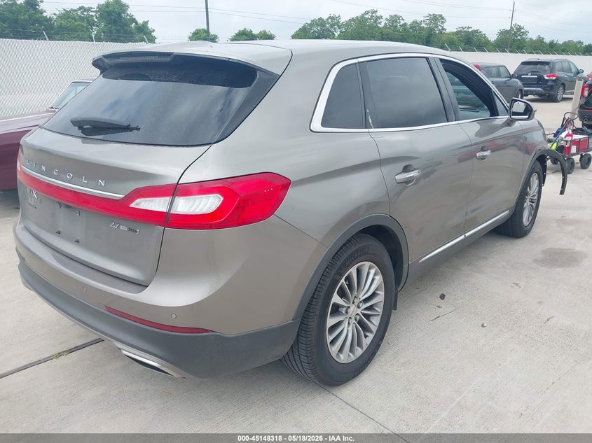 Vin: 2lmtj6kp9gbl83016, lot: 45645971, lincoln mkx select 20164