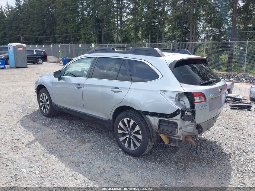 Vin: 4s4bsanc2f3229469, lot: 45645997, subaru outback 2.5i limited 20153