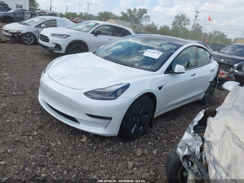 Vin: 5yj3e1eb4nf202086, lot: 45646407, tesla model 3 long range dual motor all-wheel drive 20222
