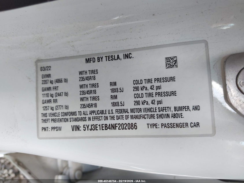 TESLA MODEL 3 - zdjęcie 9