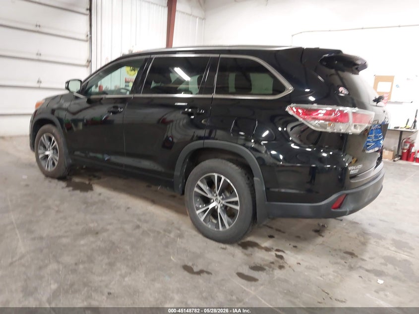 Vin: 5tdjkrfh8gs231199, lot: 45646435, toyota highlander xle v6 20163