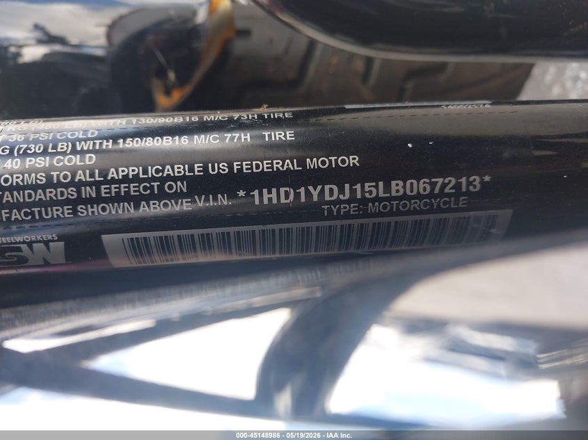 2020 Harley-Davidson Flsl VIN: 1HD1YDJ15LB067213 Lot: 45148986