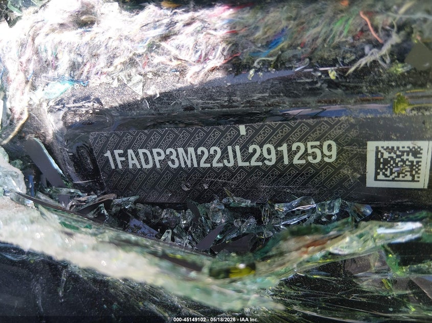 VIN 1FADP3M22JL291259 2018 FORD FOCUS SEL