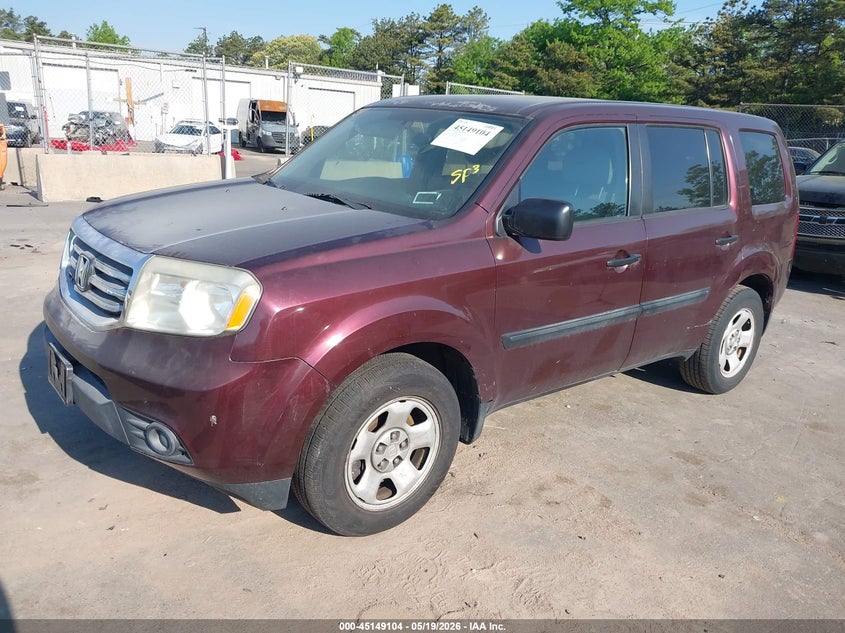 5FNYF4H21DB039508 2013 Honda Pilot Lx photo 1