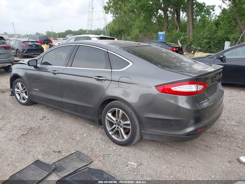 Vin: 3fa6p0ru6gr307426, lot: 45646843, ford fusion hybrid titanium 20163