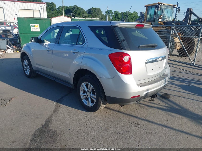 2011 Chevrolet Equinox 2.4 Ls silver Lot 111045149422 Vin 2CNALBEC4B6480821