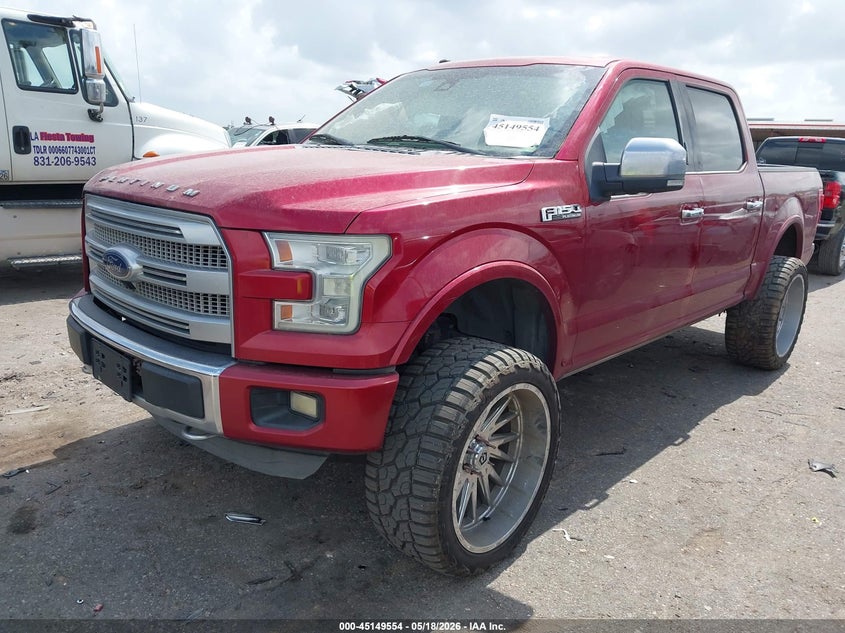 Vin: 1ftew1ef2gfa29823, lot: 45647207, ford f-150 platinum 20162