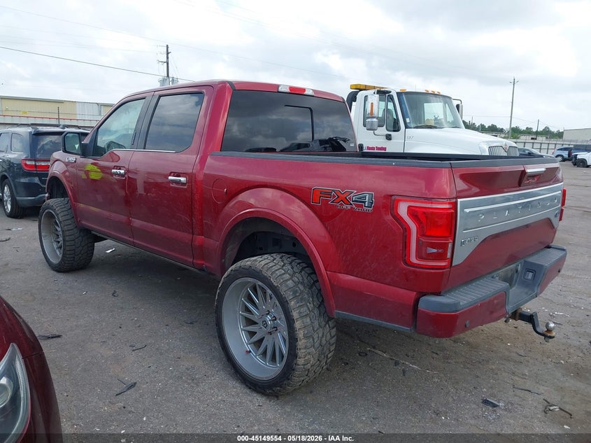 Vin: 1ftew1ef2gfa29823, lot: 45647207, ford f-150 platinum 20163