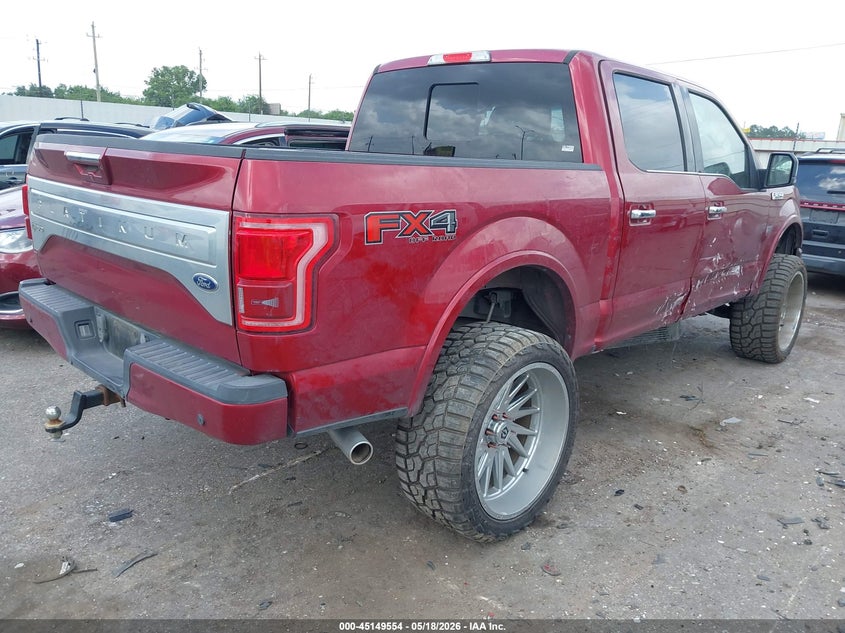 Vin: 1ftew1ef2gfa29823, lot: 45647207, ford f-150 platinum 20164