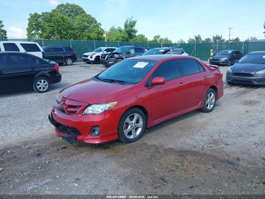 2012 Toyota Corolla 1.8 S red Lot 111045149968 Vin 5YFBU4EE4CP056736