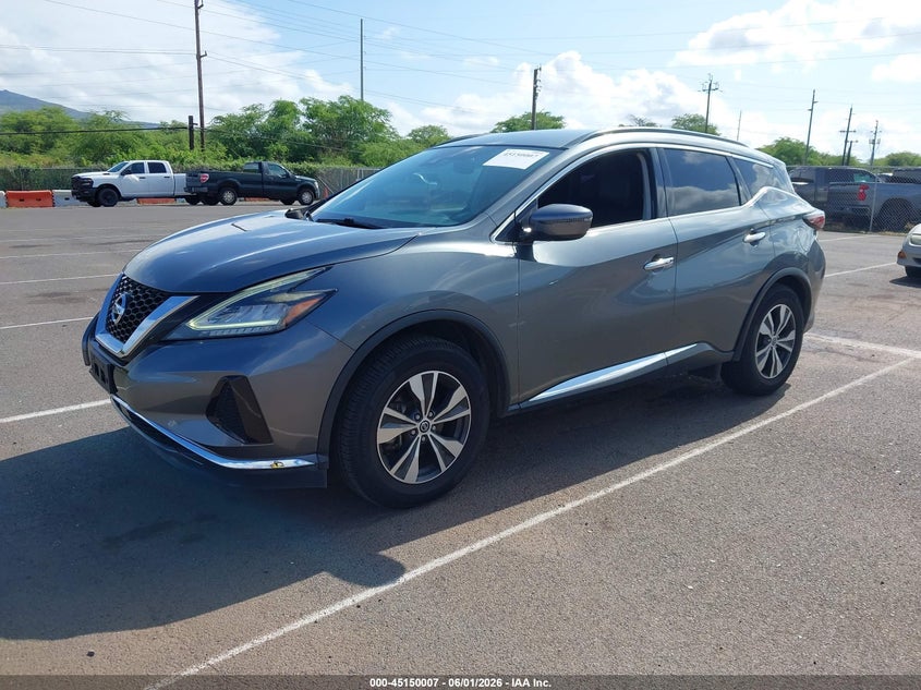 Vin: 5n1az2bj4ln121533, lot: 45647661, nissan murano sv fwd 20202
