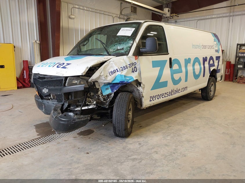 Vin: 1gcwgbfg4l1141805, lot: 45647818, chevrolet express cargo rwd 2500 extended wheelbase wt 20202