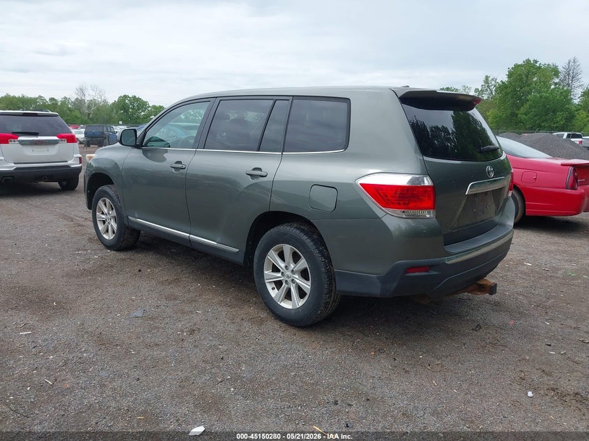 Vin: 5tdza3eh7bs014336, lot: 45647933, toyota highlander 20113