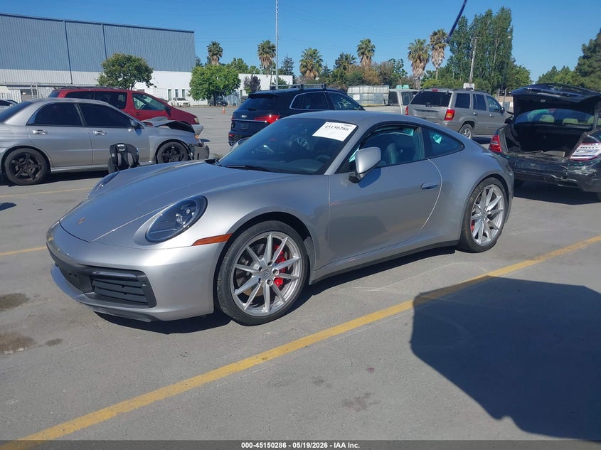 Vin: wp0ab2a9xms222014, lot: 45647939, porsche 911 carrera 4s/carrera s 20212