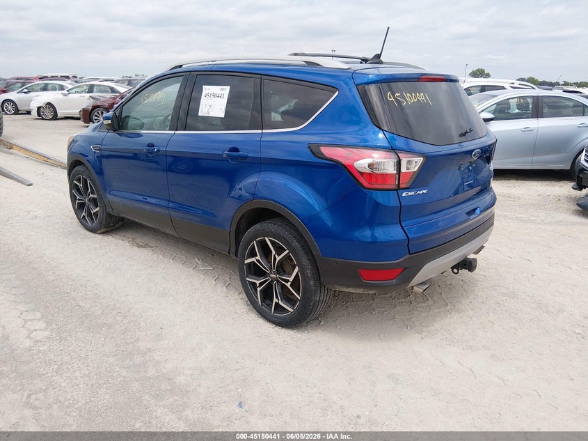 Vin: 1fmcu9j91jua23554, lot: 45648094, ford escape titanium 20183