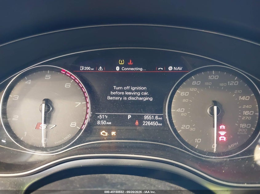 2014 Audi S7 4.0T Prestige VIN: WAUW2AFC2EN154048 Lot: 45150552