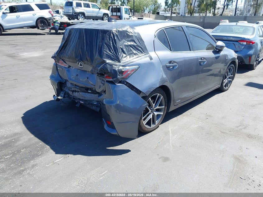 Vin: jthkd5bhxg2258648, lot: 45648341, lexus ct 200h 20164