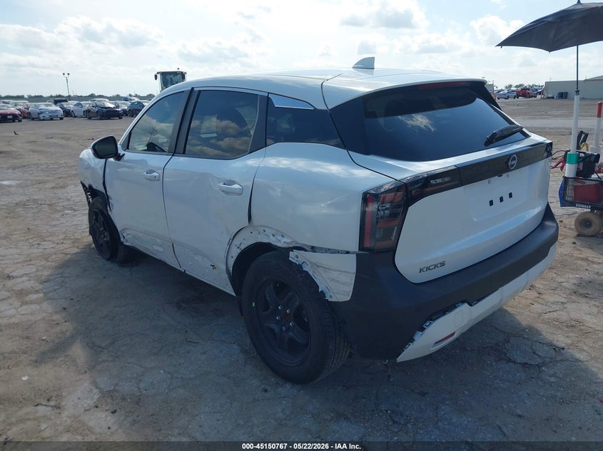 Vin: 3n8ap6ca8sl331863, lot: 45648420, nissan kicks sv fwd 20253