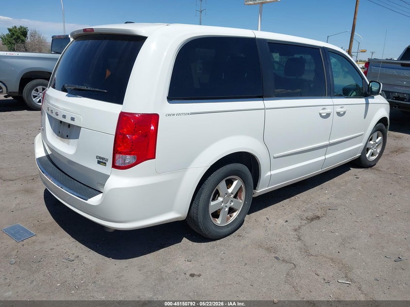 Vin: 2c4rdgdg1cr205736, lot: 45648445, dodge grand caravan crew 20124