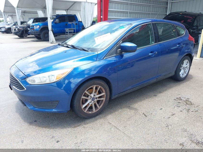 Vin: 1fadp3k27jl301951, lot: 45648665, ford focus se 20182