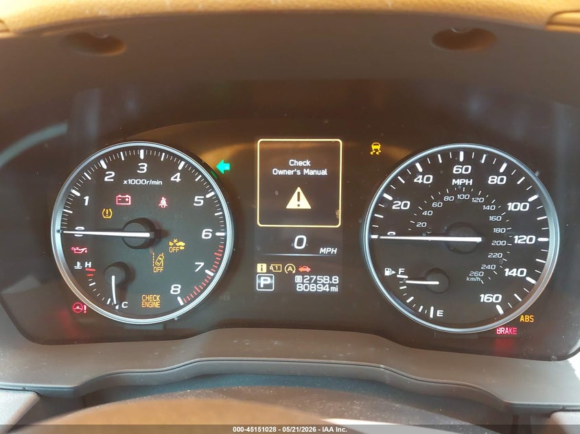 2024 SUBARU XV SPORT UTILITY VEHICLE 2.0L H-4 DI, DOHC, VVT, 152HP