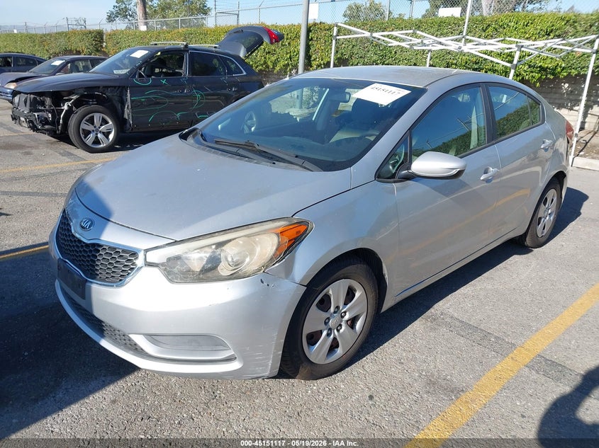 Vin: knafk4a62g5538966, lot: 45648770, kia forte lx 20162