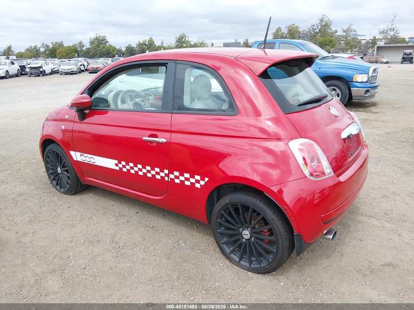 Vin: 3c3cffar7dt560414, lot: 45649116, fiat 500 pop 20133
