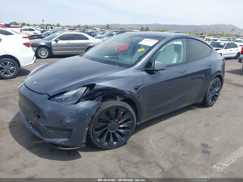 Vin: 7saygdef2nf573786, lot: 45649134, tesla model y performance dual motor all-wheel drive 20222
