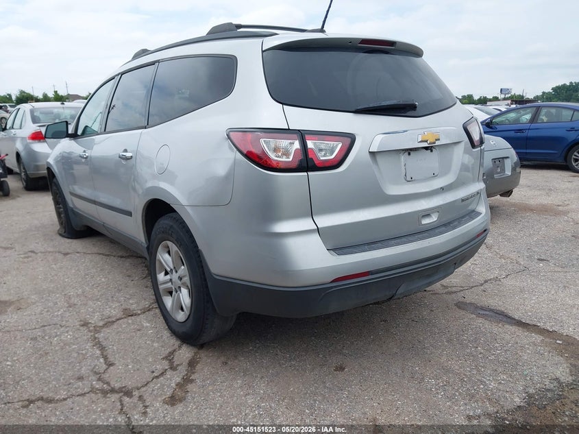 Vin: 1gnkrfed3gj216496, lot: 45649186, chevrolet traverse ls 20163