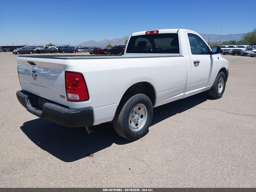 Vin: 3c6jr6dg8jg248585, lot: 45649506, ram 1500 tradesman  4x2 8' box 20184