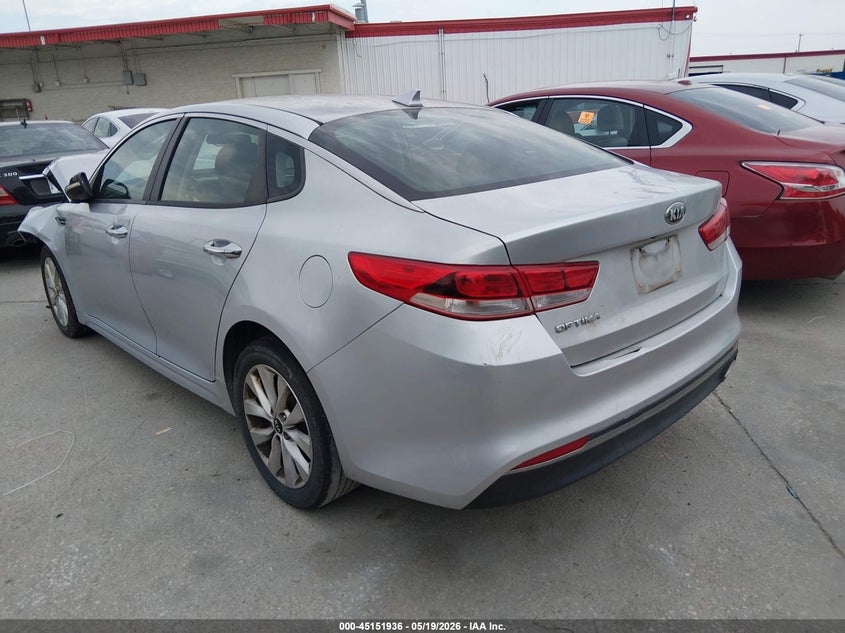 Vin: 5xxgt4l37hg163337, lot: 45649600, kia optima lx 20173