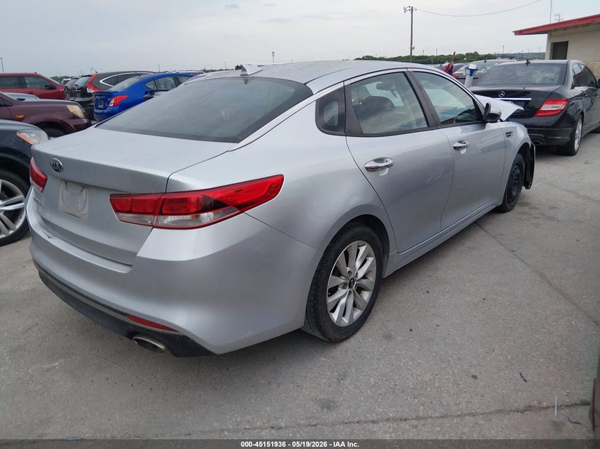Vin: 5xxgt4l37hg163337, lot: 45649600, kia optima lx 20174