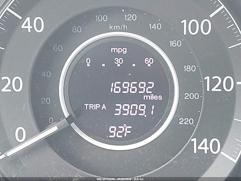 2012 Honda Cr-v 2.4 Cr-V Lx grey Lot 111045152290 Vin 5J6RM4H34CL044789