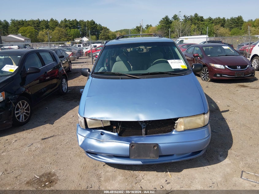 1997 Nissan Quest Gxe/Xe VIN: 4N2DN1118VD839231 Lot: 45152302